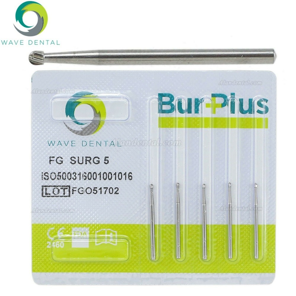 10Pcs FG Surgical Length 5 Burs Dental Friction Grip Shank Carbide Surgical Bur